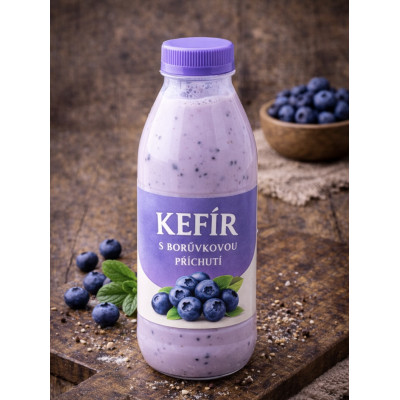Kefír s borůvkovou příchutí | Minimlékárna WEBER