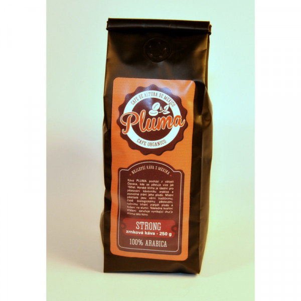 Káva Pluma strong zrno (balení 250g)