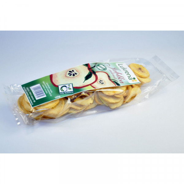 Sušené jablečné kroužky Lukrena (sáček 100g)