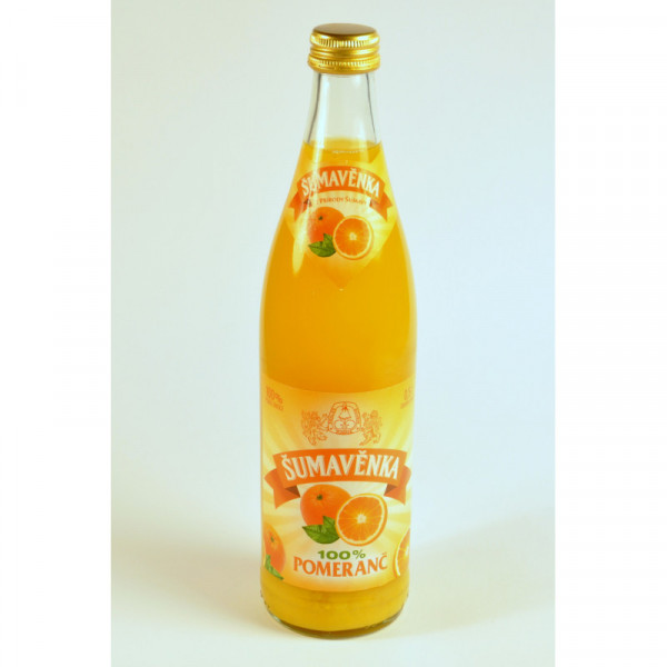 Šumavěnka pomerančový džus 100% + vratná lahev
