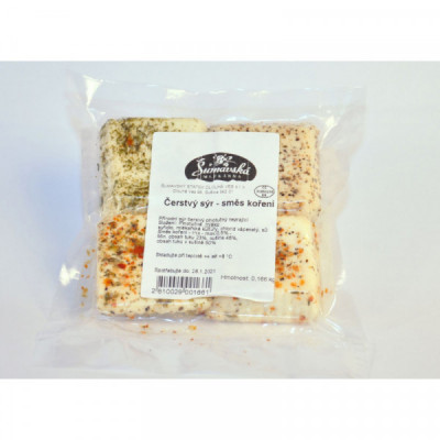 Sýr čerstvý s kořením Šumavský statek (kus cca 150g)