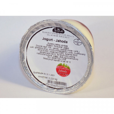 Jogurt jahoda Šumavský statek 200g