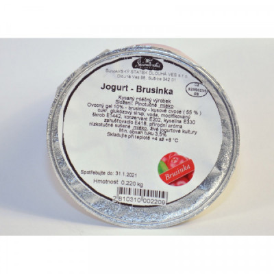 Jogurt brusinka Šumavský statek 200g