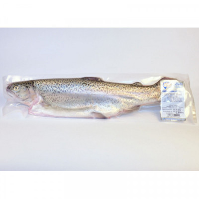 Pstruh duhový čerstvý, kuchaný s hlavou VAC (kus cca 400g)