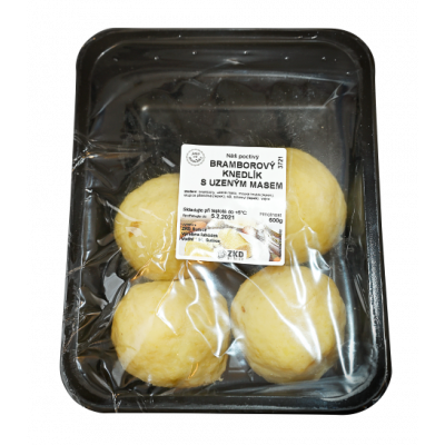 Bramborové knedlíky s uzeným masem 600g (4ks)