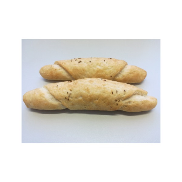 Bezlepkové rohlíky sypané kmínem