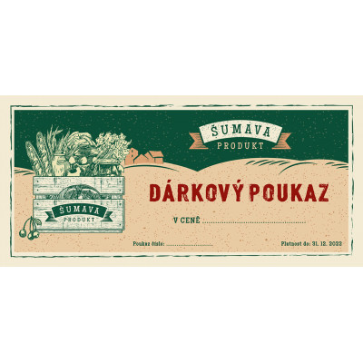 Dárkový poukaz Šumavaprodukt