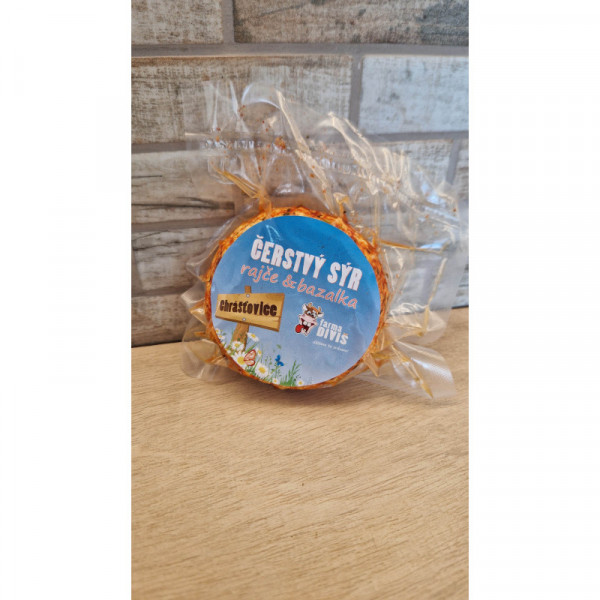 Čerstvý sýr - rajče,bazalka, Diviš