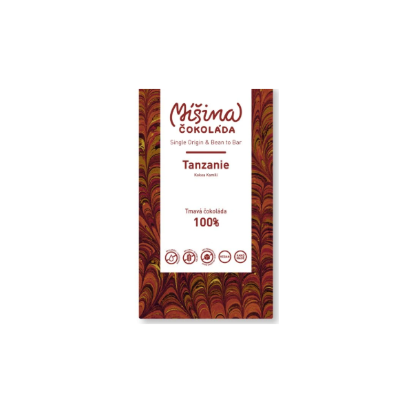 Čokoláda tmavá 100% Tanzánie 50g - Dohnálková