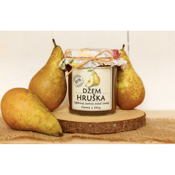 Hruškový džem – méně sladký (85 % ovoce)